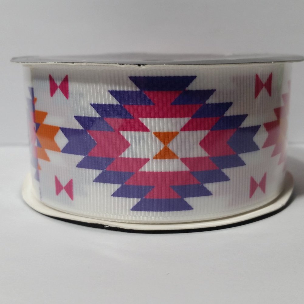 Ribbon 1.5" White Pink Orange Purple